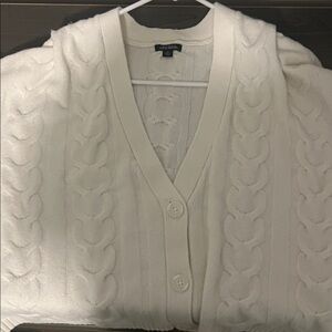 Wild Fable white Cable Knit Cardigan sweater